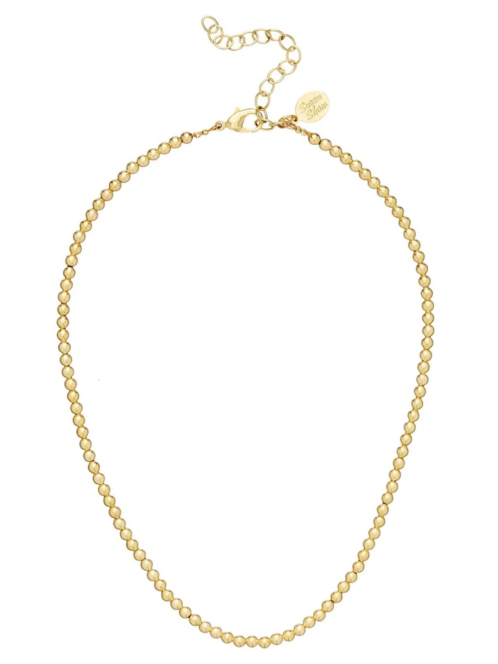 Gold Beaded Necklace - Women's Jewelry